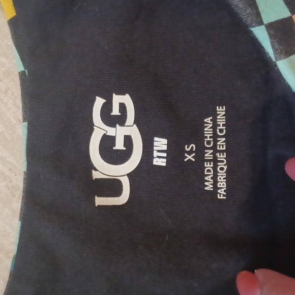 UGG RTW Unique Multi-Colored Zayley Checkered Organic Cotton Bralette/ Sportsbra - Picture 3 of 7